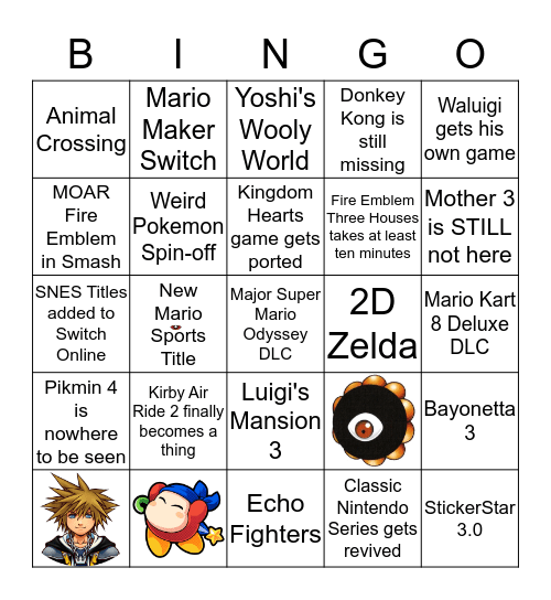 ZeroSoul's lame bingo board Bingo Card