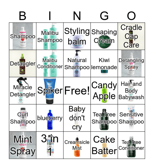 KIDS' HAIR BINGO CHALLENGE! Bingo Card