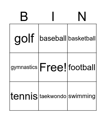 Vivian Bingo Card