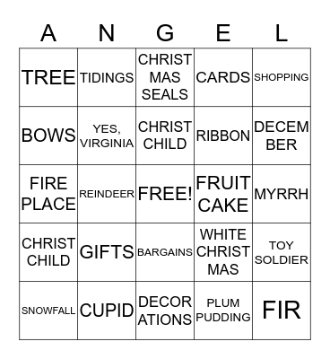 CHRISTMAS BINGO Card