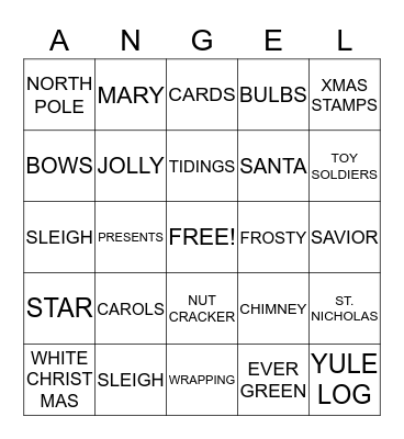 CHRISTMAS BINGO Card