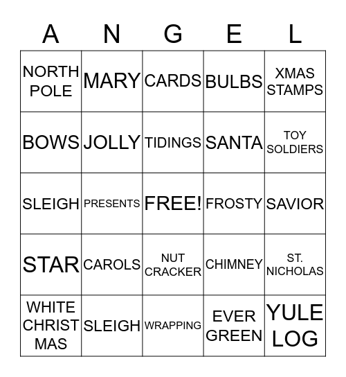 CHRISTMAS BINGO Card
