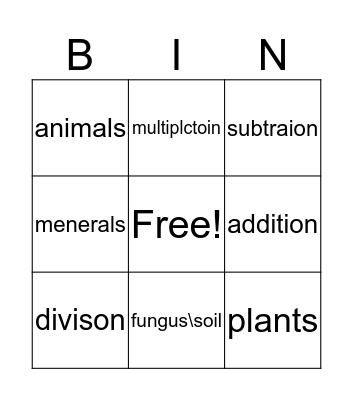 john Bingo Card