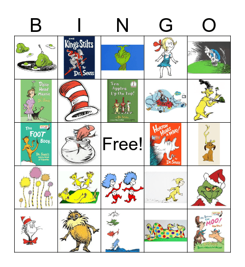 Dr. Seuss BINGO Card