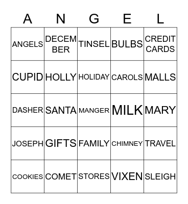 CHRISTMAS BINGO Card