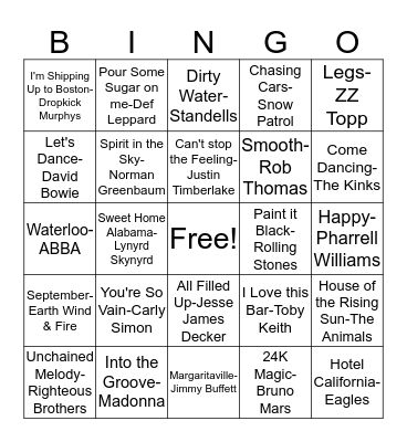 MM4 Shuffled Juke Box! Bingo Card