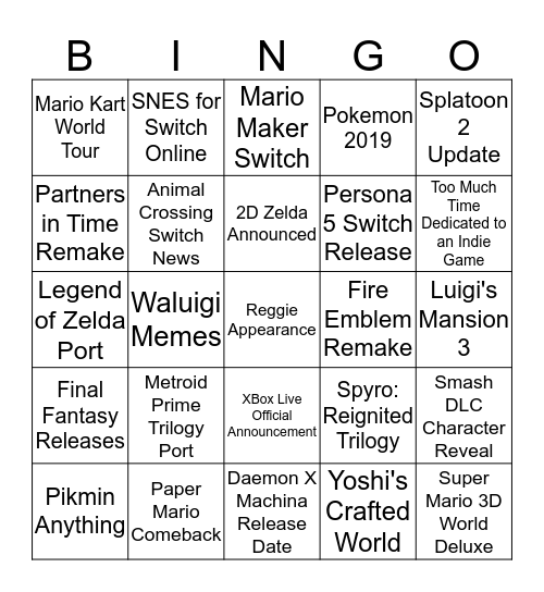 Bingo Card