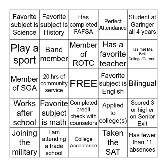 Bingo Card