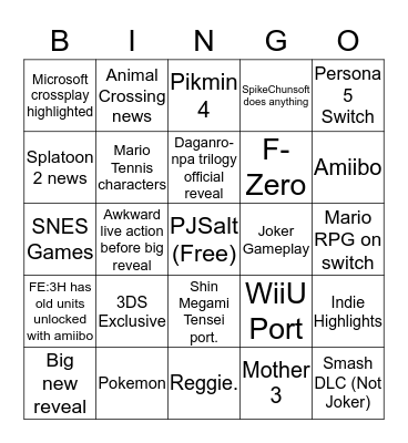 Direct Feb 2019 Bingo Card