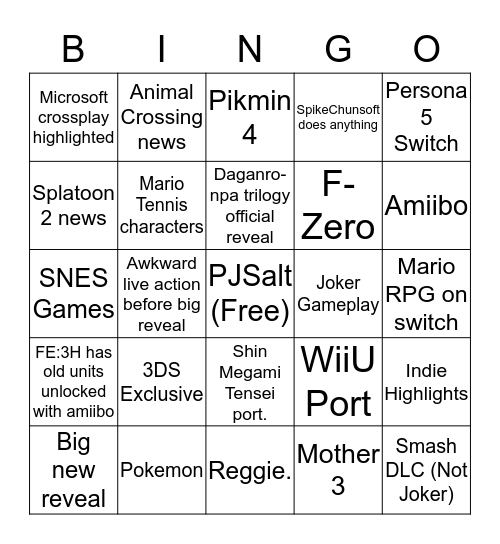 Direct Feb 2019 Bingo Card