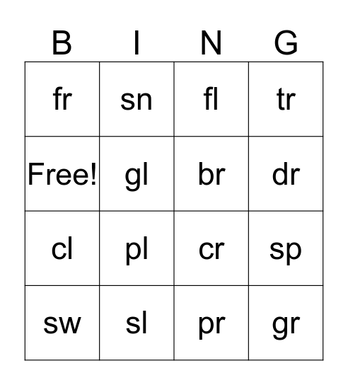 Bingo With Blends Bingo Card