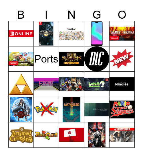 Nintendo Direct 2/13/18 Bingo Card