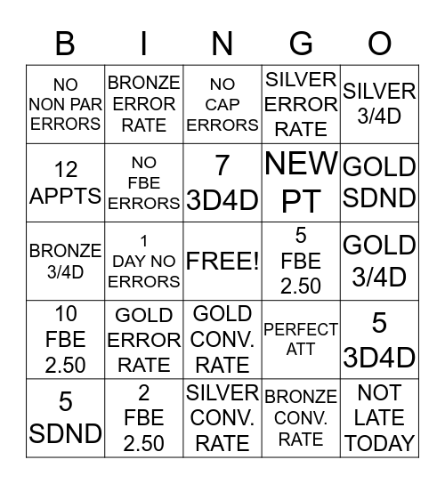 ADCS Bingo Card