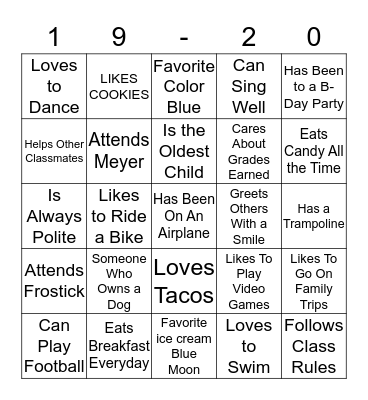 Getting To Know You at CLMS Bingo Card