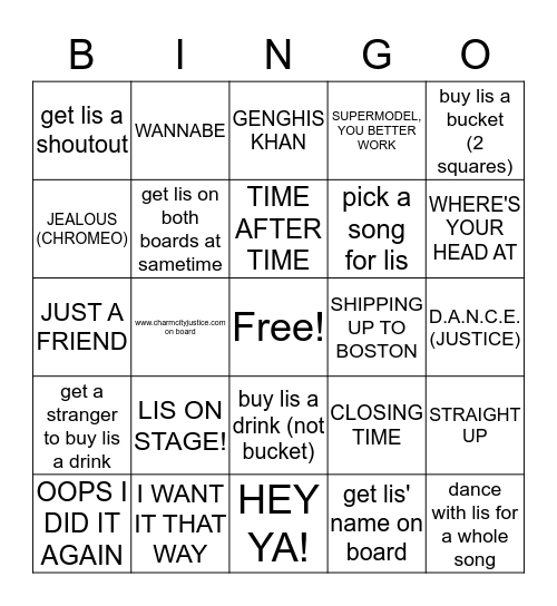 LIS' HOWLIN' BIRTHDAY BINGO Card