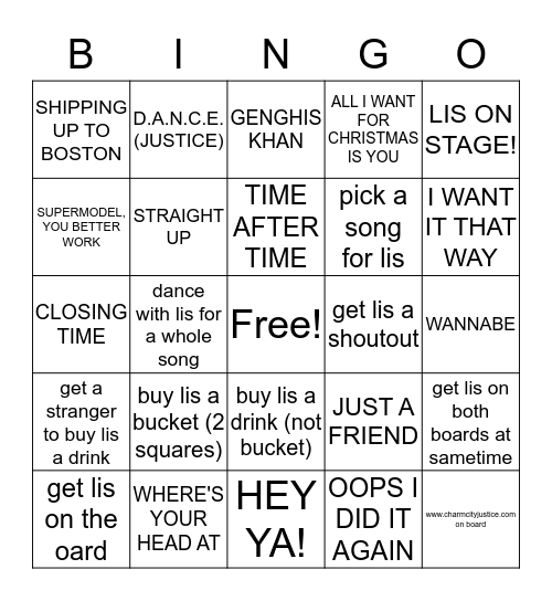 LIS' HOWLIN' BIRTHDAY BINGO Card