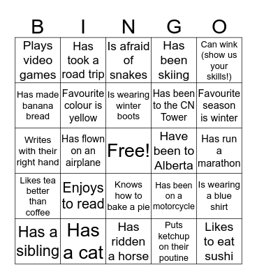Coffee Group BINGO Card