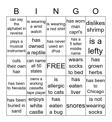 Bingo Card