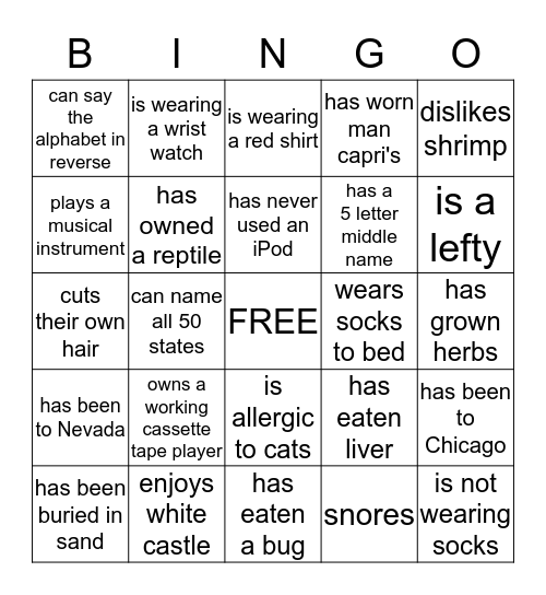 Bingo Card