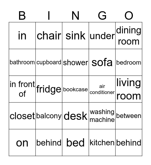 Welcome Home! Bingo Card