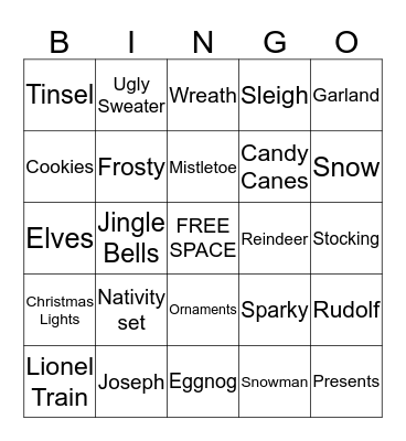 Christmas Bingo Card