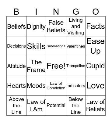Study Skills Bingo (with Valentines Day) Bingo Card