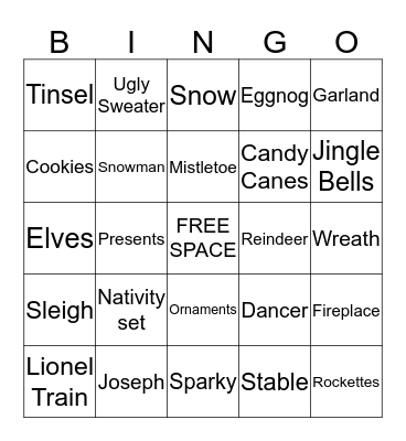 Christmas Bingo Card