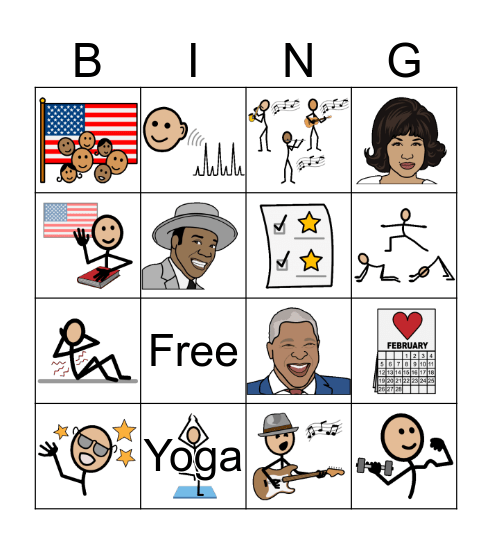 Famous Musicians and Yoga Bingo Card