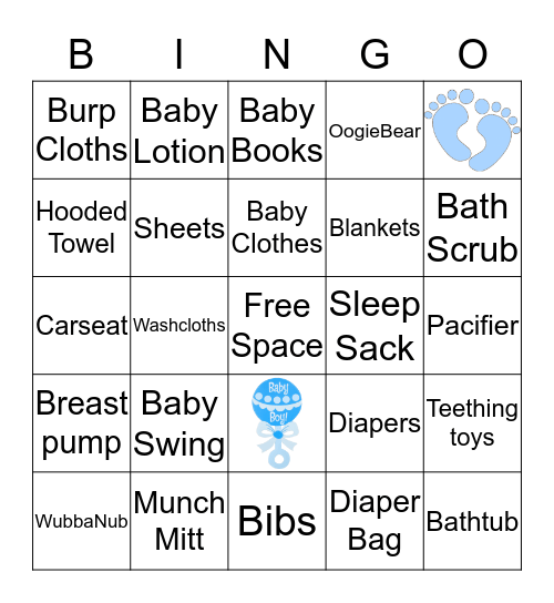 Irene's Baby Bingo Card