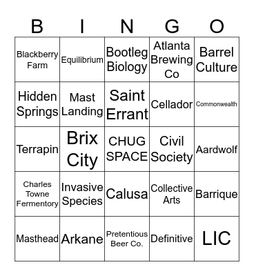 BINGO BANGO Bingo Card