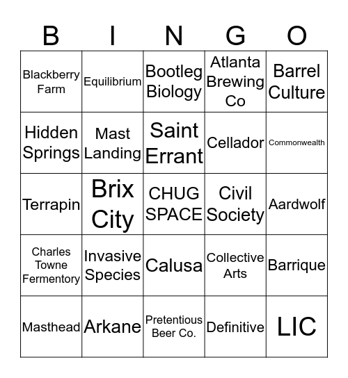 BINGO BANGO Bingo Card