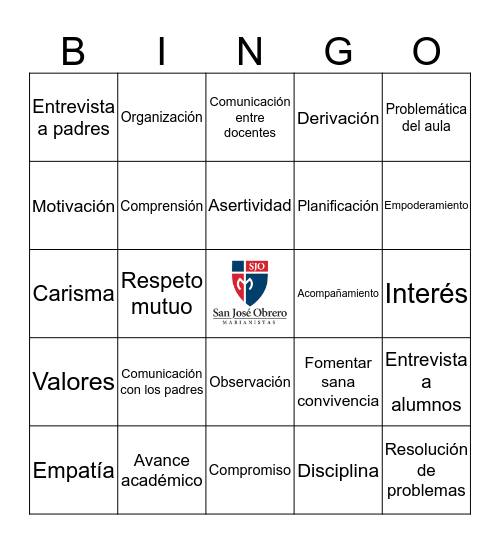 EQUIPO DE FORMACIÓN Bingo Card