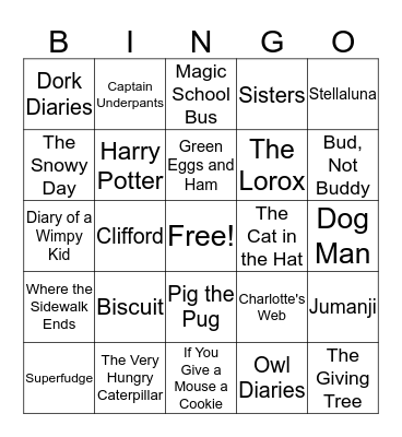 Book Bingo Card