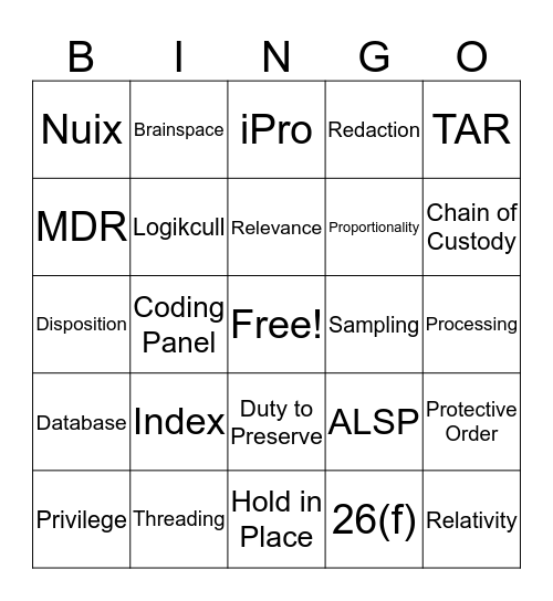 Bingo for DOGs Bingo Card