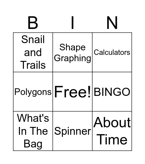 Math and Pancake Bingo Card