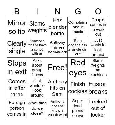 V-Day Edition Bingo Card