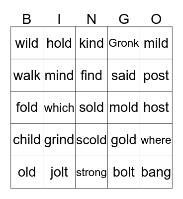 CLOSED EXCEPTION BINGO Card