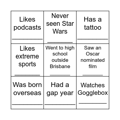 CYB102 Bingo Card