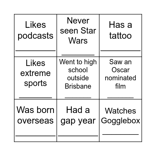 CYB102 Bingo Card