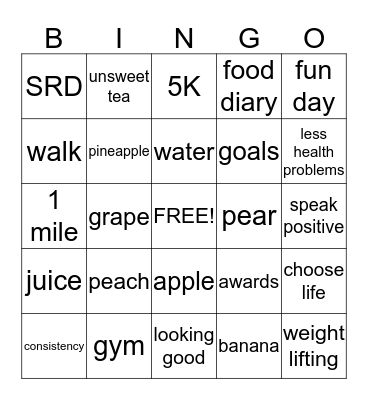 TOPS Bingo Card