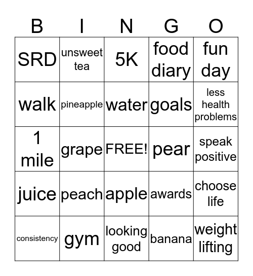 TOPS Bingo Card