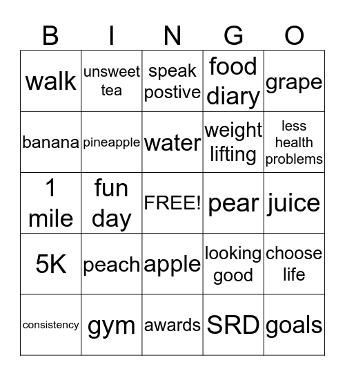 TOPS Bingo Card