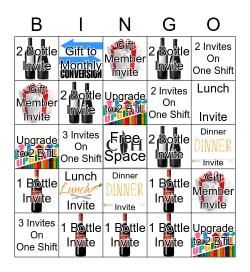 Wine Club Bingo Card