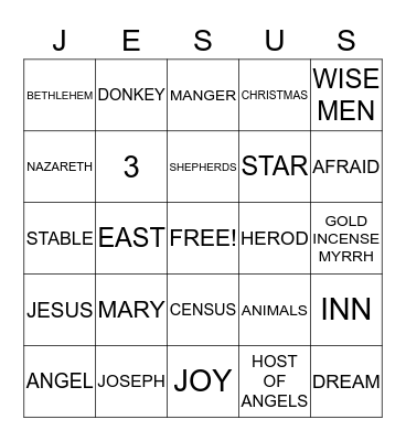 CHRISTMAS BINGO Card