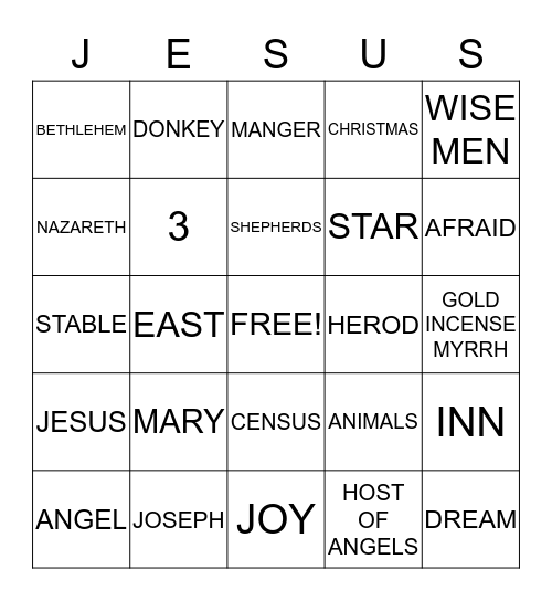 CHRISTMAS BINGO Card