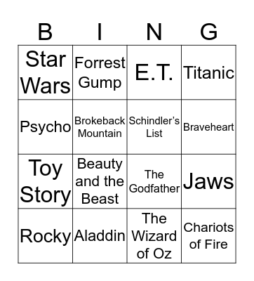 Total Quiz presents Radio Bingo: Night at the Oscars Bingo Card