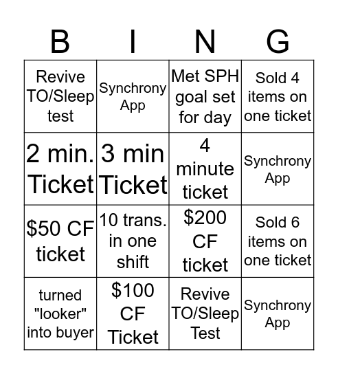 SPARTAN BLACKOUT Bingo Card