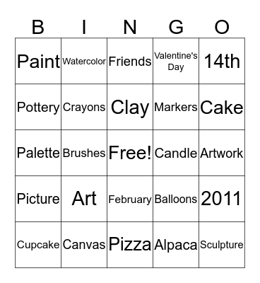 Julie's Birthday Bingo Card