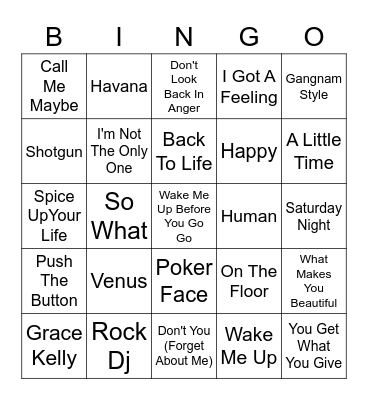 NOW Bingo 1 Bingo Card