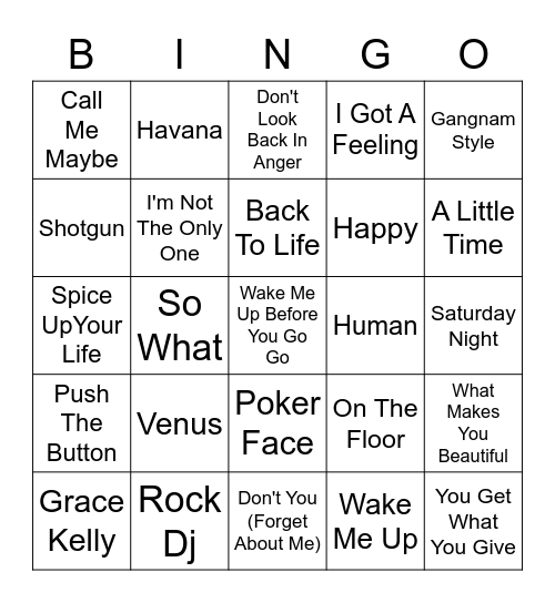 NOW Bingo 1 Bingo Card